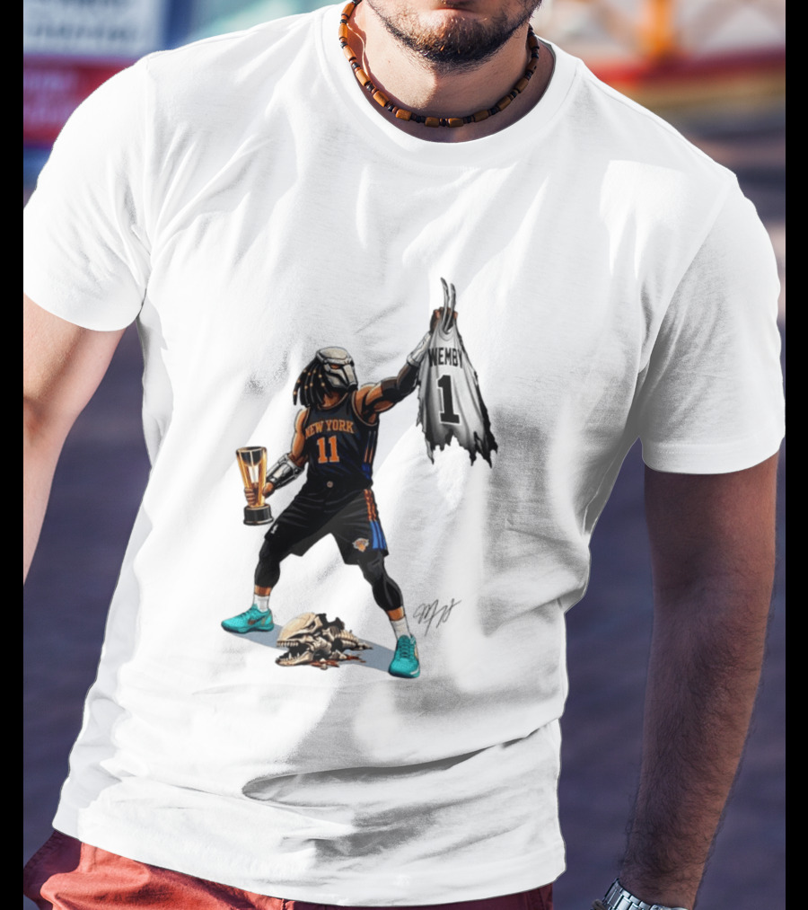 Jalen Brunson New York Knicks Wemby NBA Basketball Cartoon 11 Trophy T-Shirt