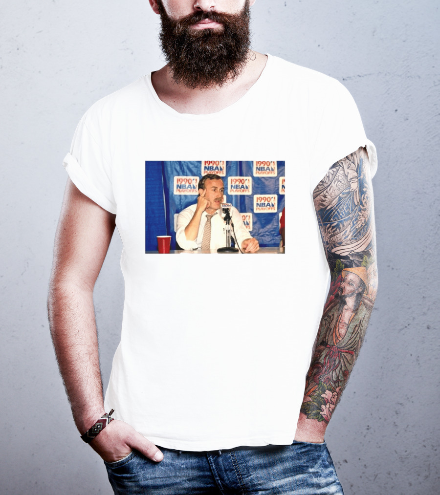 1990 NBA Playoffs Rick Adelman Press Conference T-Shirt