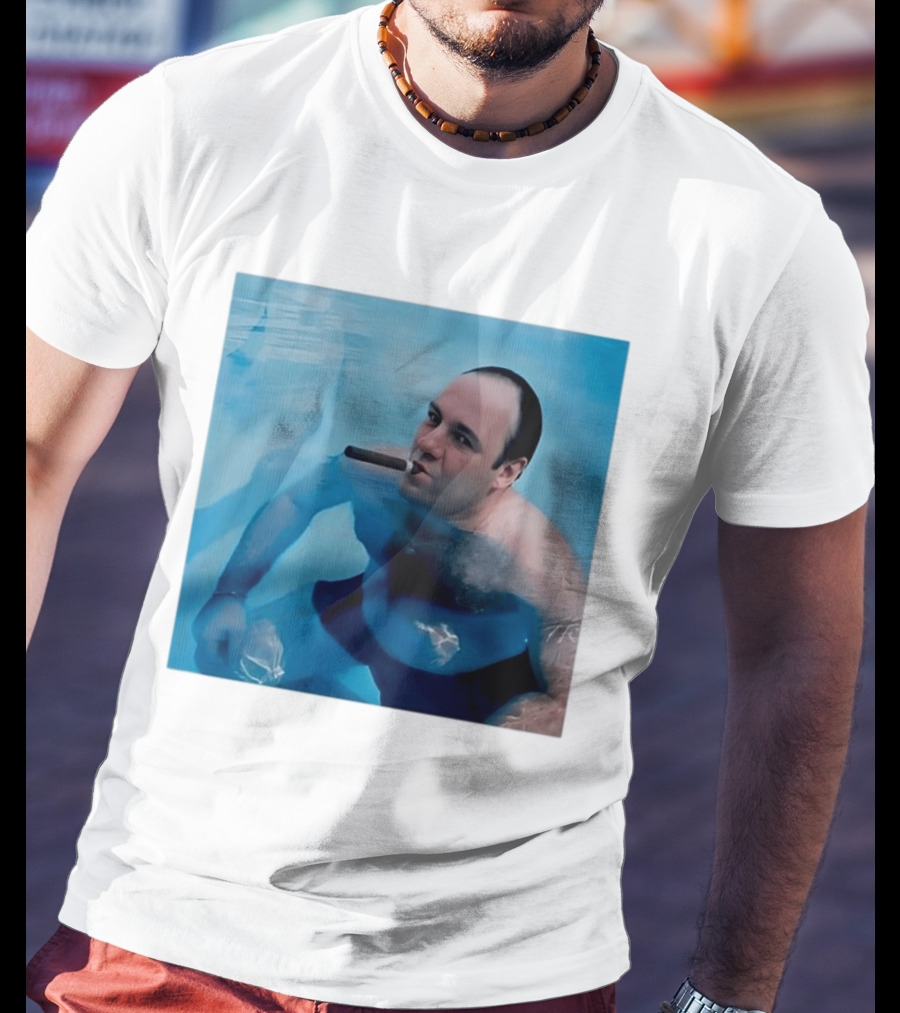 Tony Soprano The Sopranos Pool Scene Cigar Water Moment T-Shirt