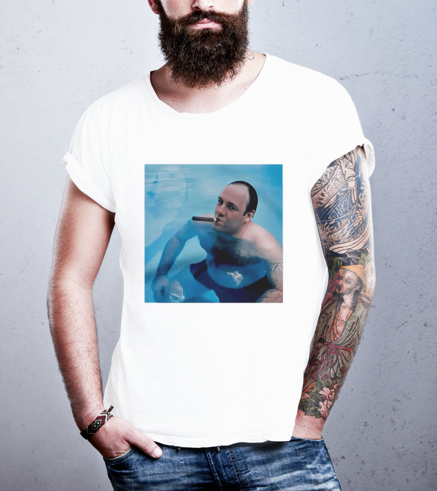 Tony Soprano The Sopranos Pool Scene Cigar Water Moment T-Shirt