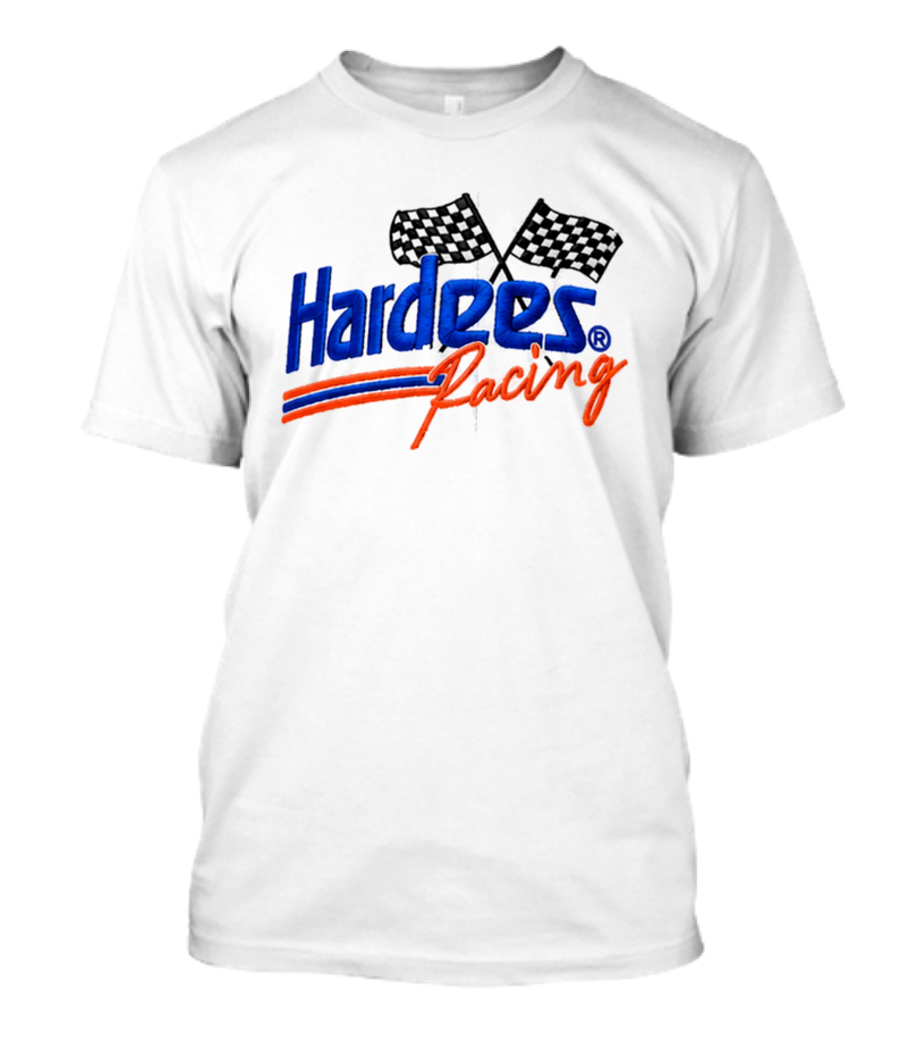 Bubba Wallace Hardee's Racing Hat Checkered Flags T-Shirt