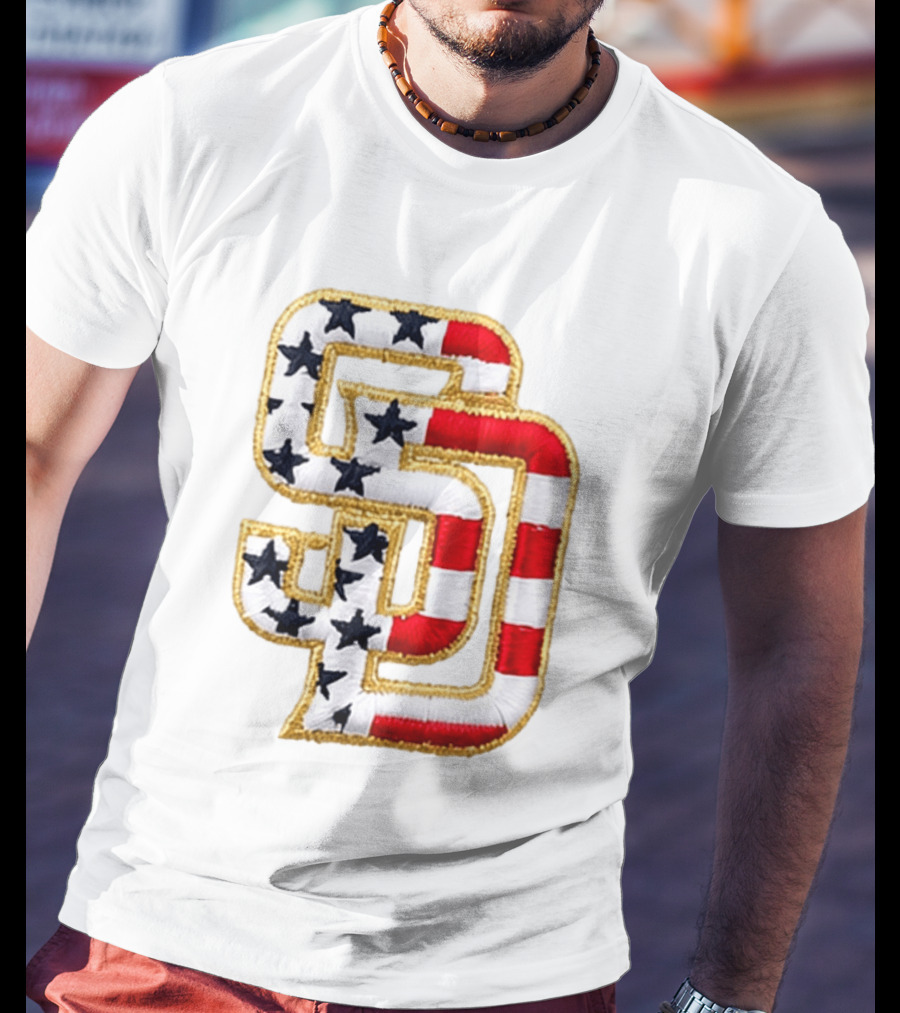 San Diego Padres America 250 Stars And Stripes SD Baseball Cap T-Shirt
