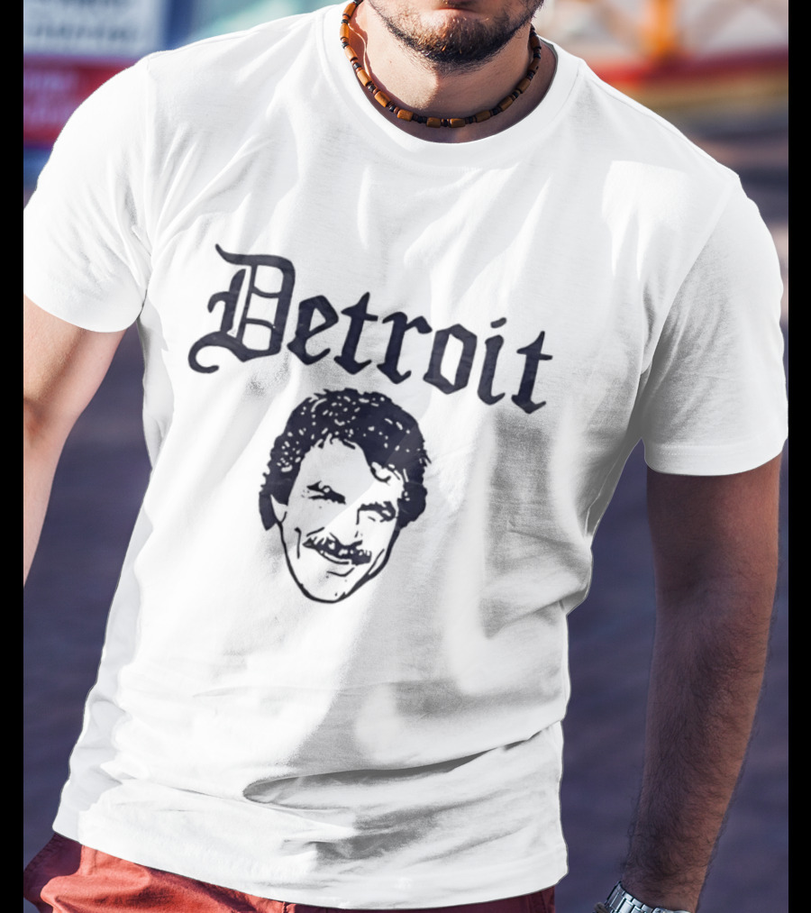Detroit Tom Selleck Mustache T-Shirt