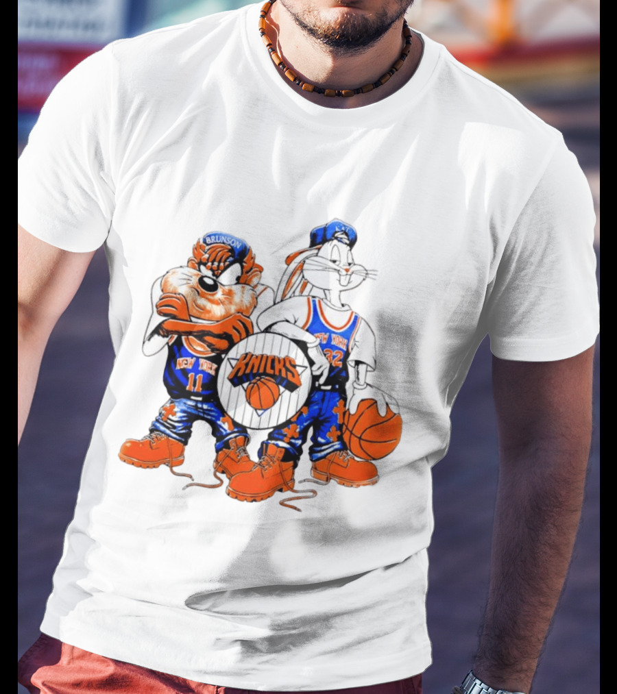 Taz Bugs Bunny New York Knicks Brunson Anthony Towns NBA T-Shirt