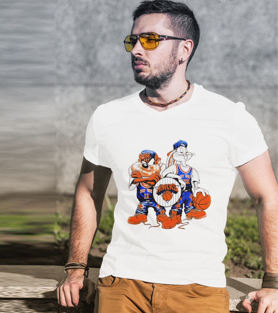 Taz Bugs Bunny New York Knicks Brunson Anthony Towns NBA T-Shirt