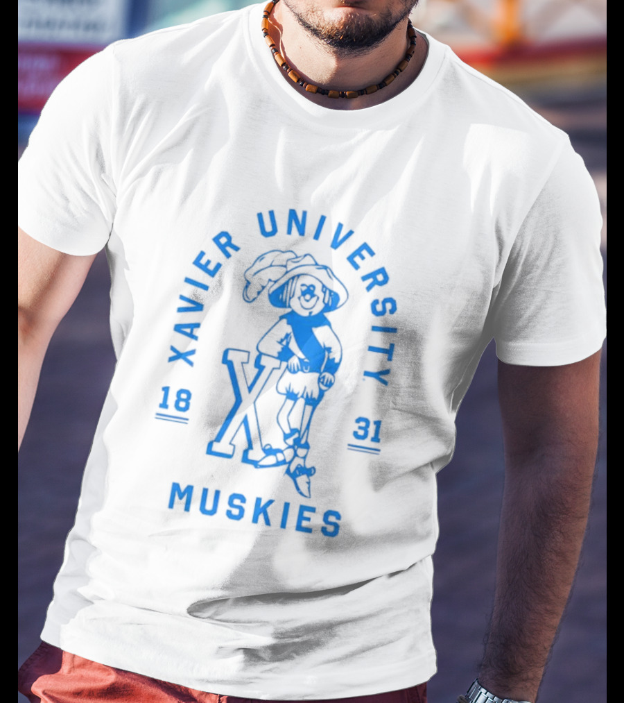 Xavier University Muskies Blue Blob 1831 T-Shirt