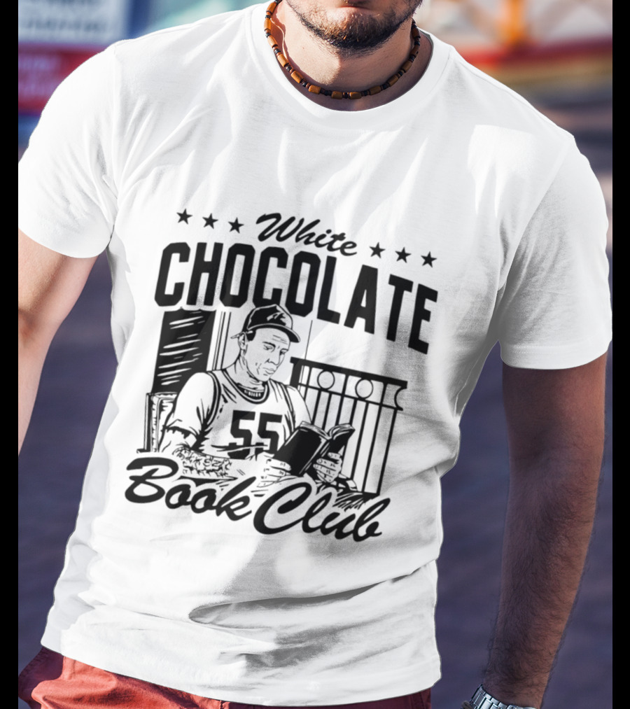 White Chocolate Book Club 55 Star Jersey Reader T-Shirt