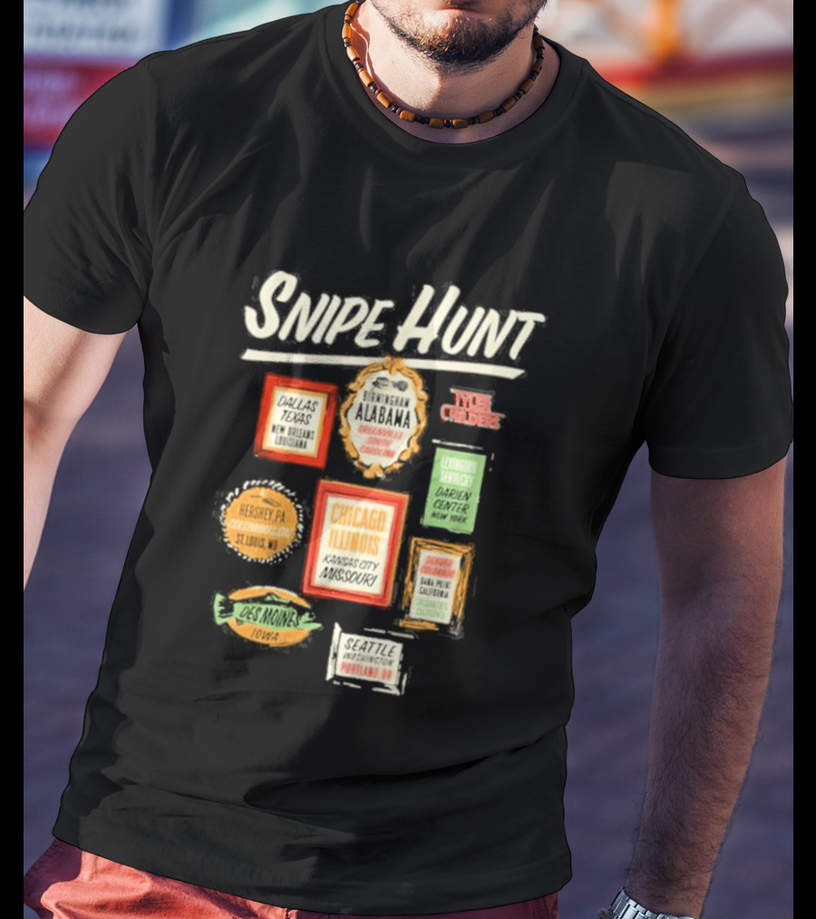 Snipe Hunt Tyler Childers Frames 2026 Tour Chicago Illinois Cincinnati Ohio Portland Maine T-Shirt
