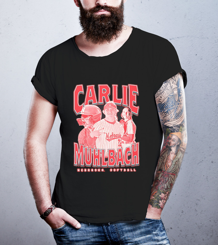 Carlie Muhlbach Nebraska Softball Vintage 90s T-Shirt