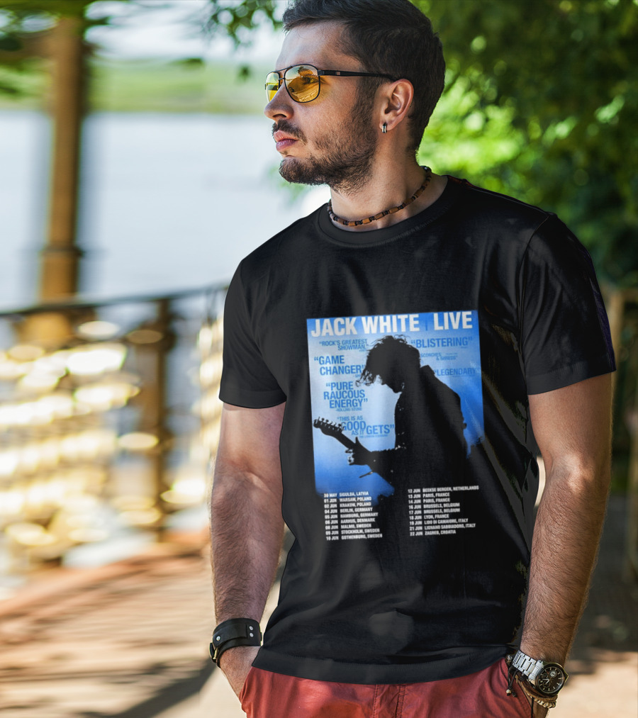 Jack White Live Europe 2026 Tour Dates Schedule Legendary Rock Concert Experience T-Shirt