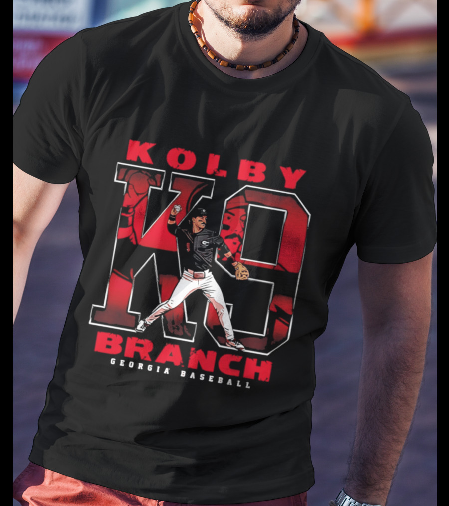 Kolby Branch K9 Georgia Baseball Player T-Shirt