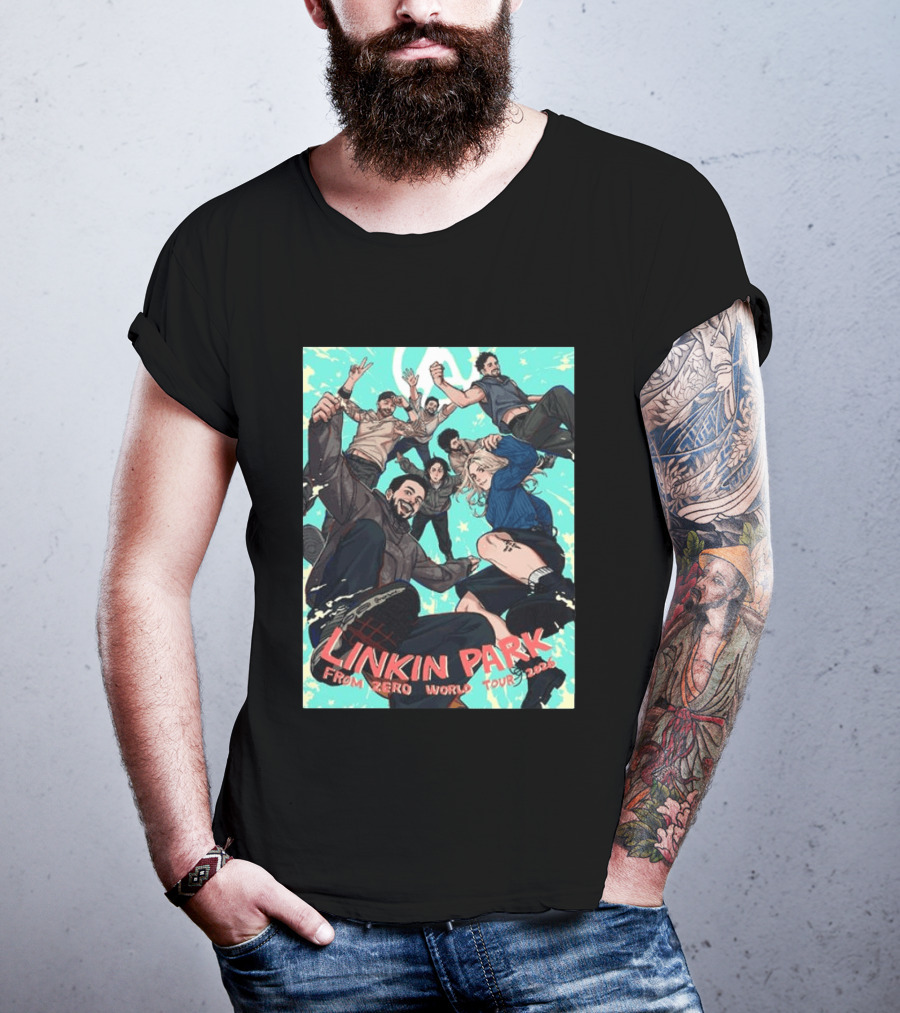 Linkin Park From Zero World Tour 2026 Munich Anime Style Concert T-Shirt