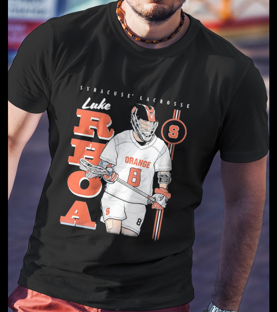 Luke Rhoa Syracuse Lacrosse Orange NCAA 8 T-Shirt
