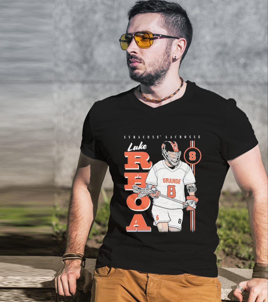 Luke Rhoa Syracuse Lacrosse Orange NCAA 8 T-Shirt