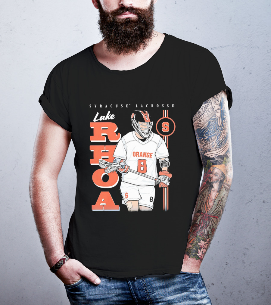 Luke Rhoa Syracuse Lacrosse Orange NCAA 8 T-Shirt