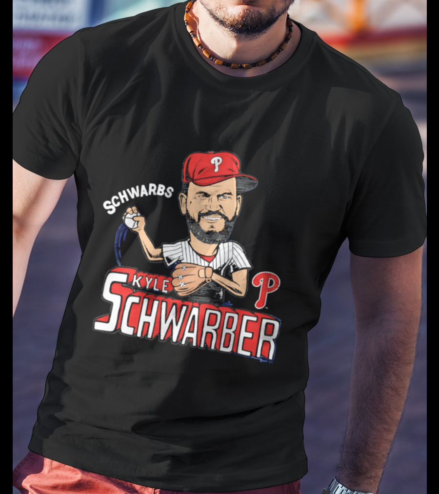 Philadelphia Phillies Kyle Schwarber Caricature Schwarbs Tri Blend T-Shirt