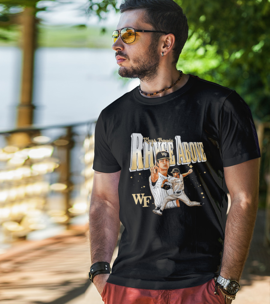 Rhys Bowie Wake Forest WF Baseball Rhys Above T-Shirt