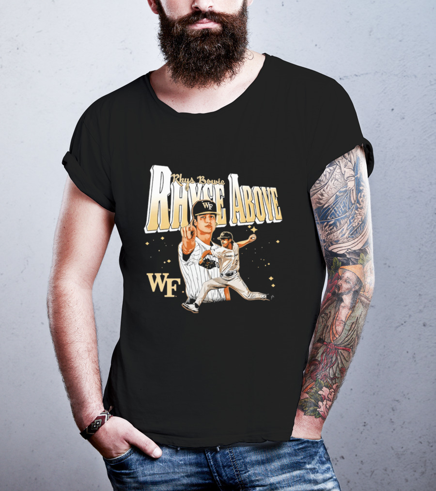 Rhys Bowie Wake Forest WF Baseball Rhys Above T-Shirt