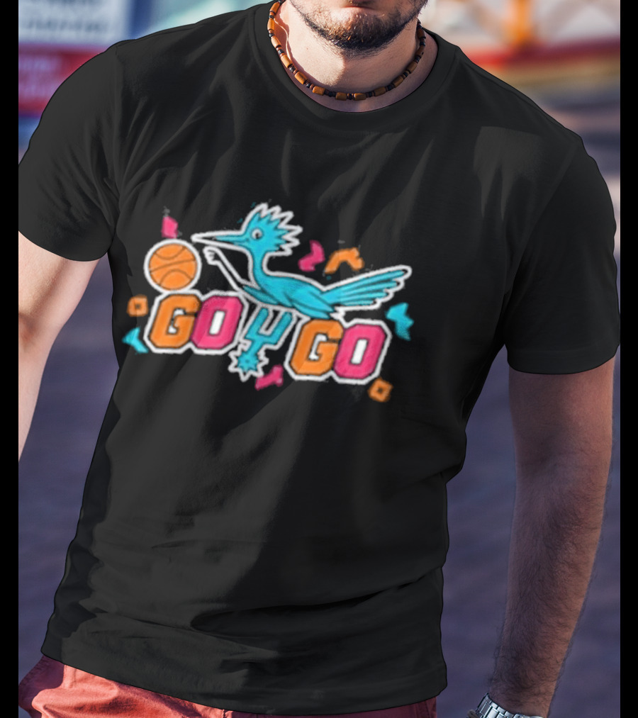 San Antonio Roadrunner Go Spurs Go Neon Fiesta Basketball T-Shirt