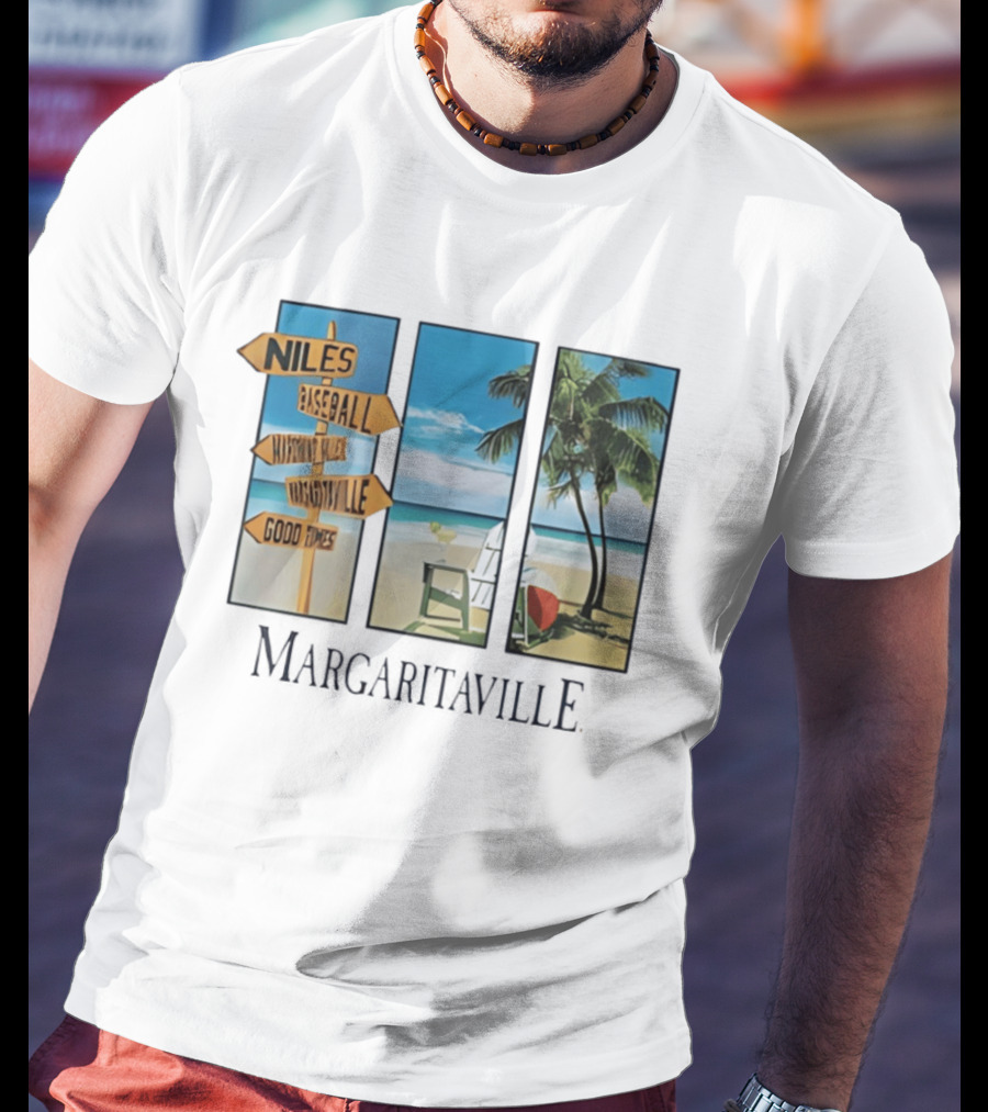 Niles Baseball Mahoning Valley Margaritaville Beach Good Times T-Shirt