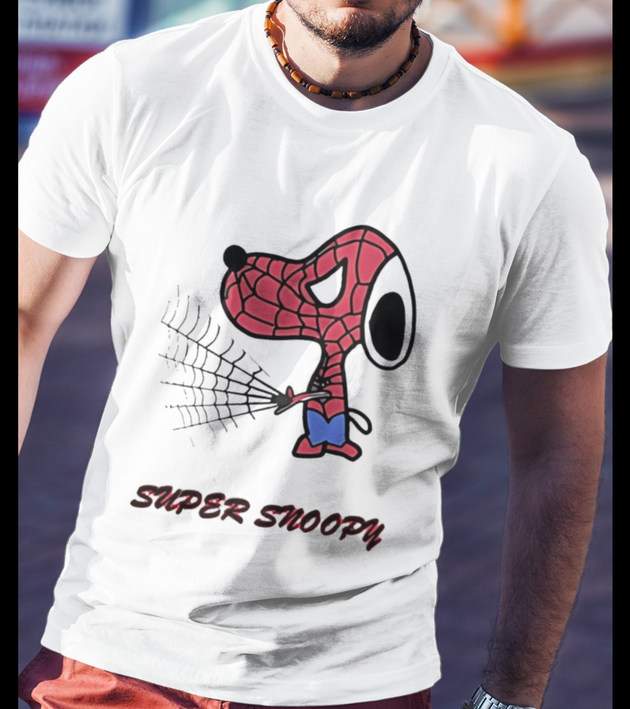 Super Snoopy Spider Man Mashup Pop Culture T-Shirt