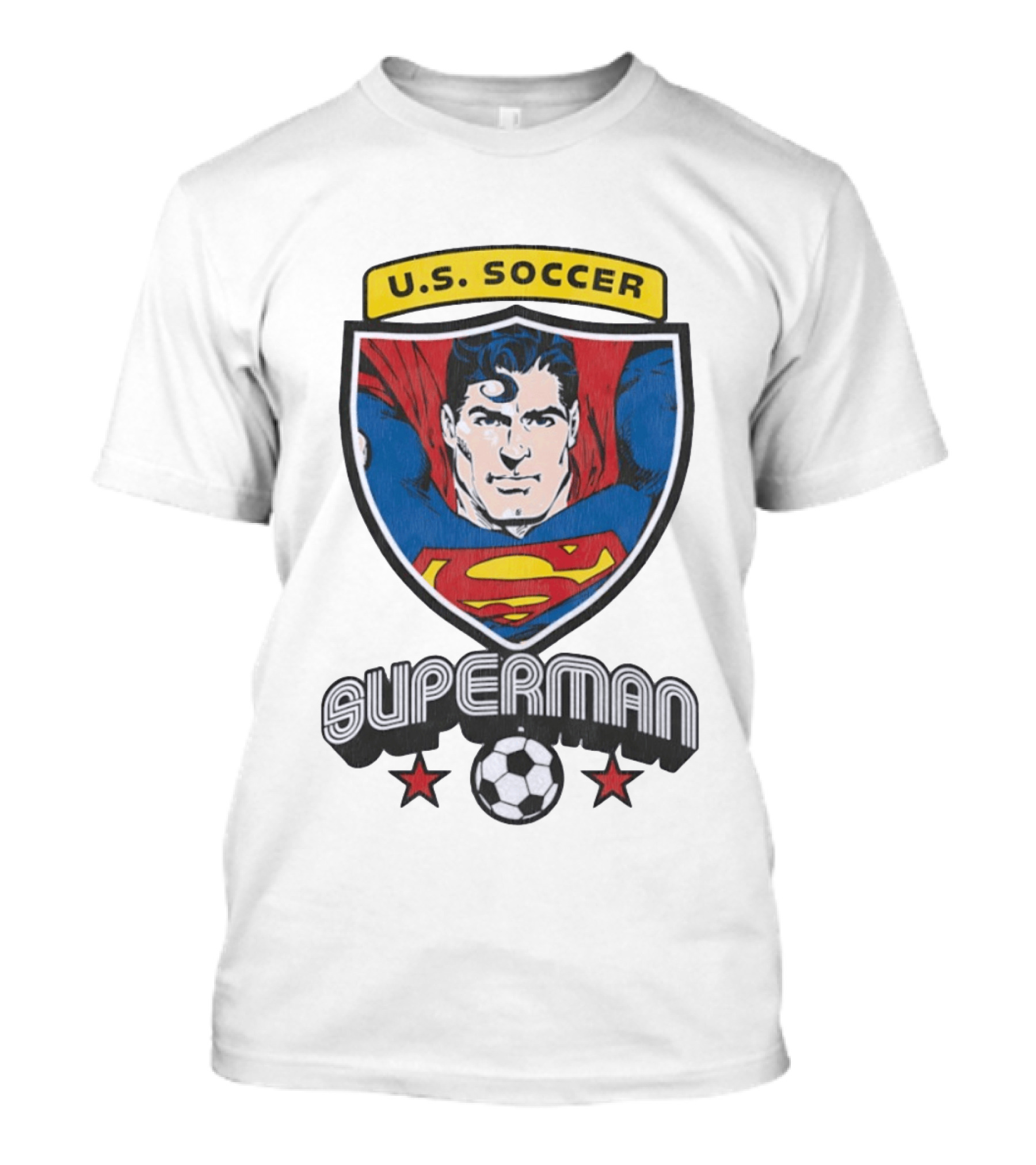 Superman U.S. Soccer Shield Soccer Ball Iconic Crest T-Shirt