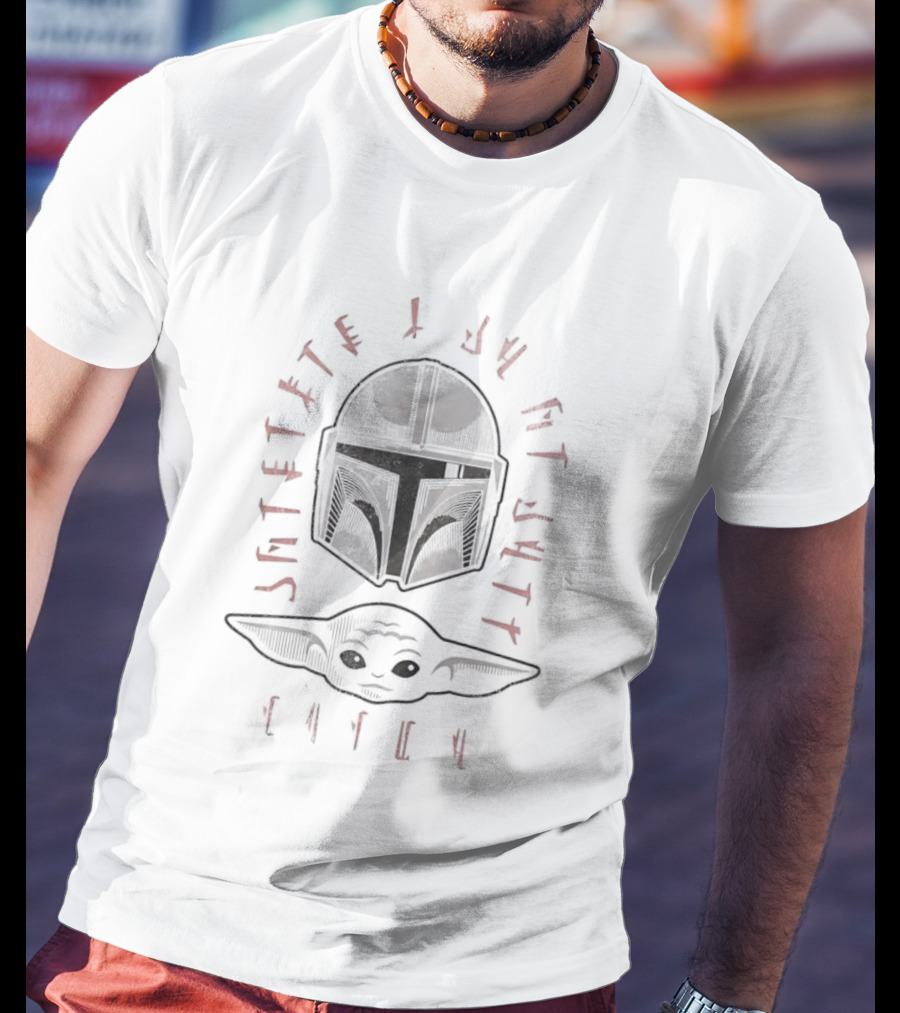 The Mandalorian Helmet Grogu Star Wars Just A Kid This Is The Way T-Shirt
