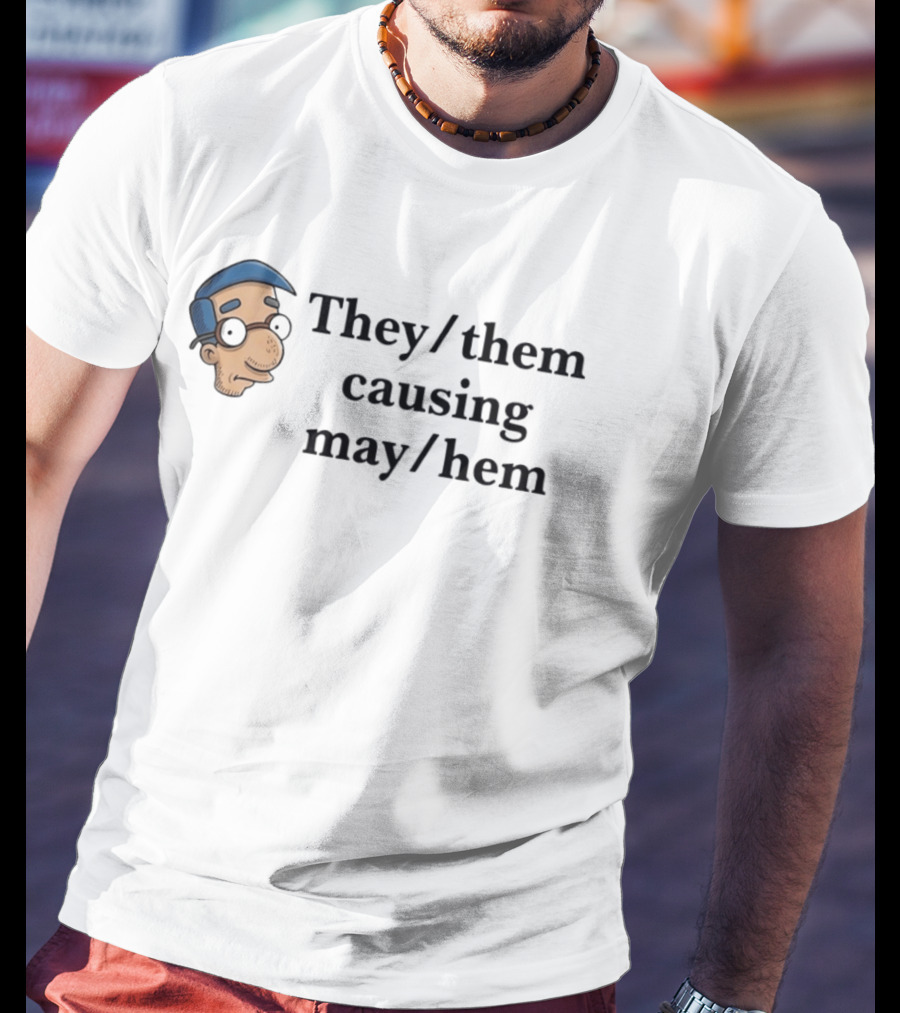 They Them Causing Mayhem Milhouse Van Houten Simpsons Meme T-Shirt
