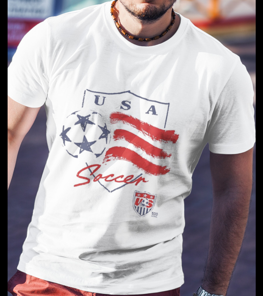 USA Soccer Federation Shield Stars And Stripes Football T-Shirt