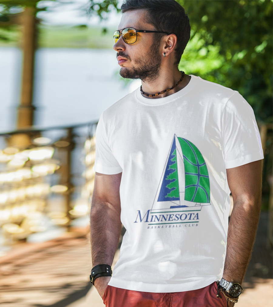 Minnesota Basketball Club Sailing Boat And Hoop T-Shirt