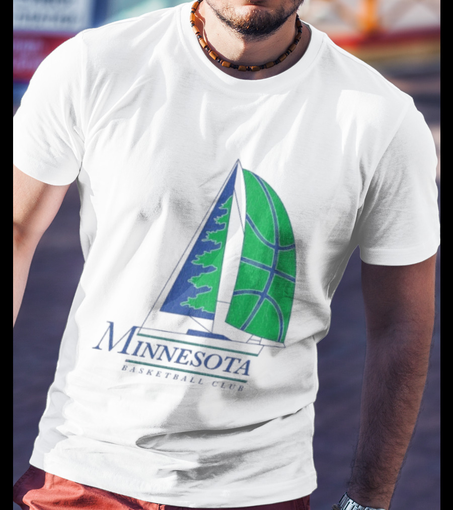 Minnesota Basketball Club Sailing Boat And Hoop T-Shirt