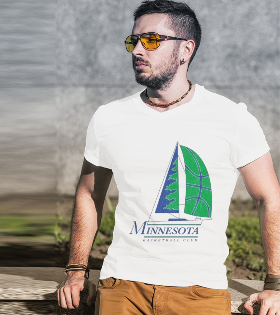 Minnesota Basketball Club Sailing Boat And Hoop T-Shirt