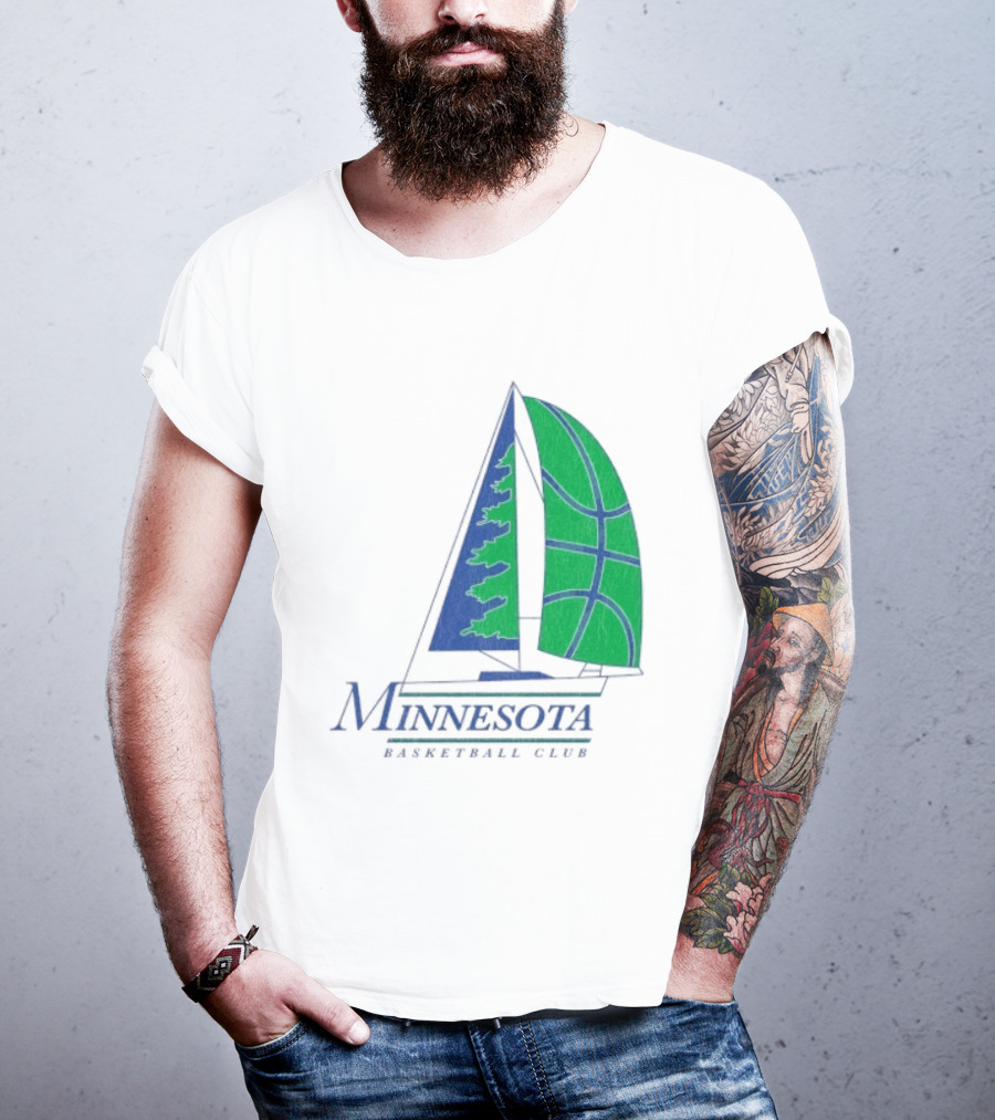 Minnesota Basketball Club Sailing Boat And Hoop T-Shirt