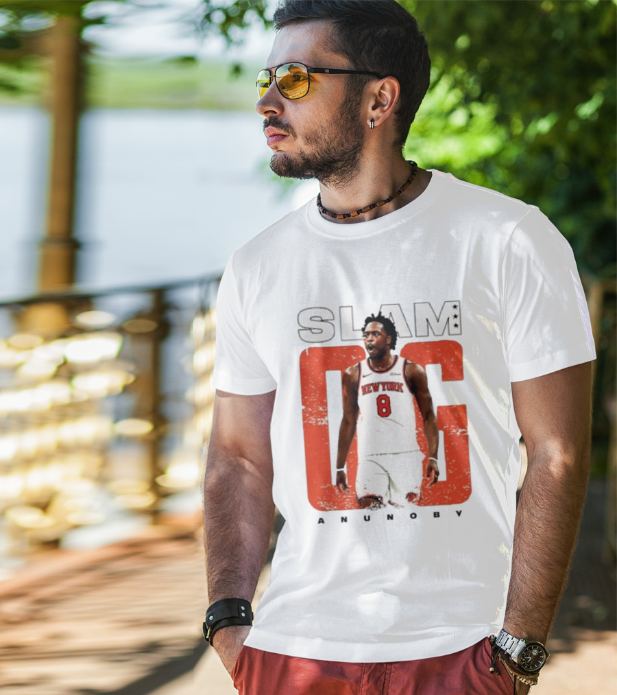 SLAM New York Knicks OG Anunoby NBA Basketball 8 T-Shirt