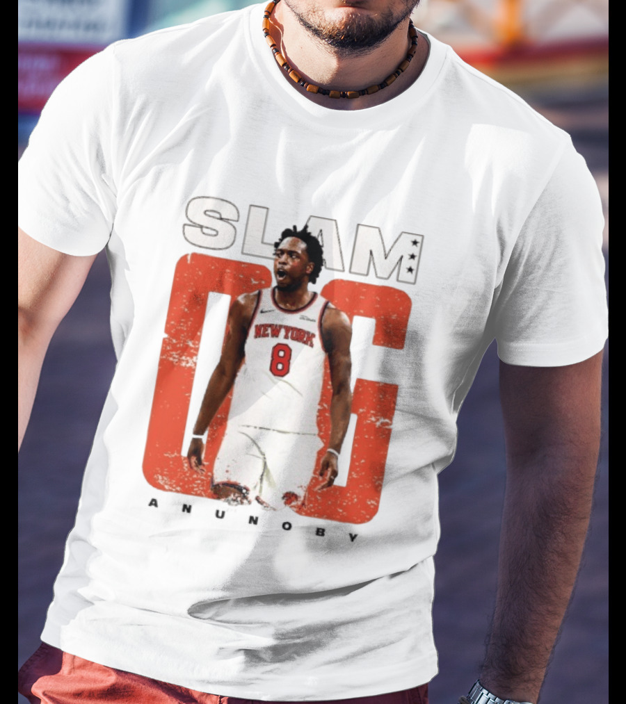 SLAM New York Knicks OG Anunoby NBA Basketball 8 T-Shirt