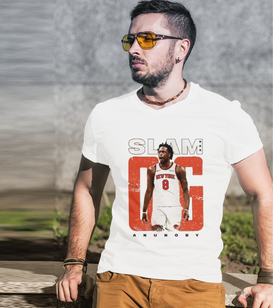 SLAM New York Knicks OG Anunoby NBA Basketball 8 T-Shirt