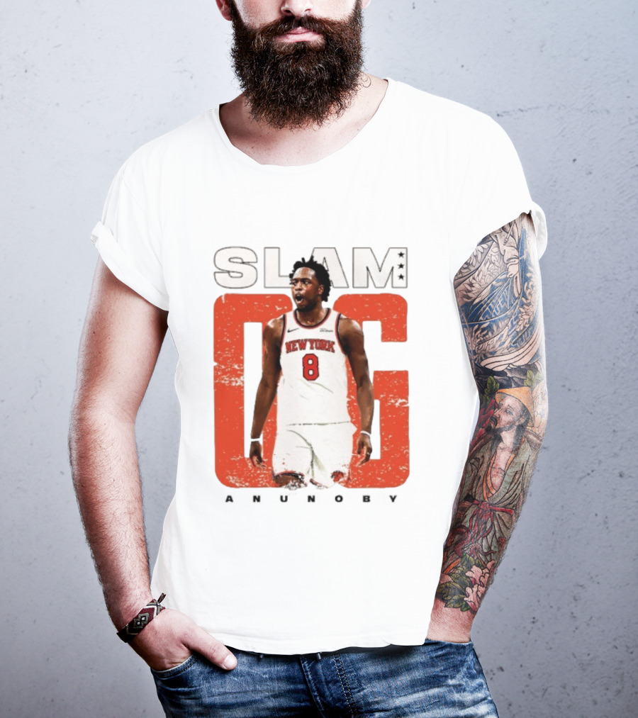 SLAM New York Knicks OG Anunoby NBA Basketball 8 T-Shirt