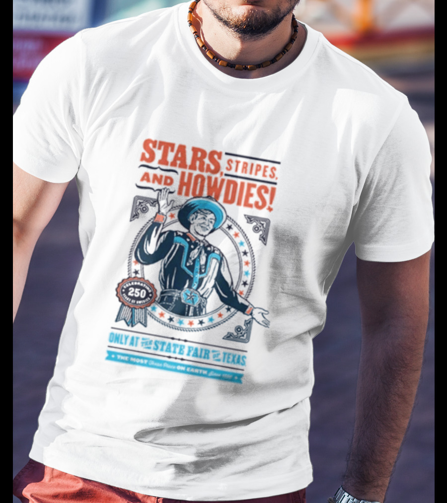 Stars Stripes And Midways State Fair Of Texas 2026 250 Big Tex Circle T-Shirt