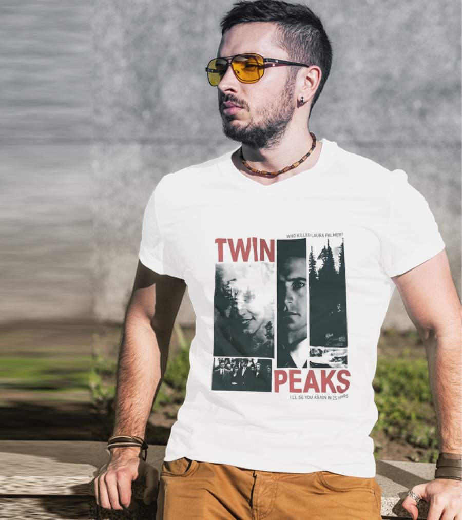 Twin Peaks Laura Palmer Dale Cooper Who Killed Laura Palmer I'll See You Again T-Shirt