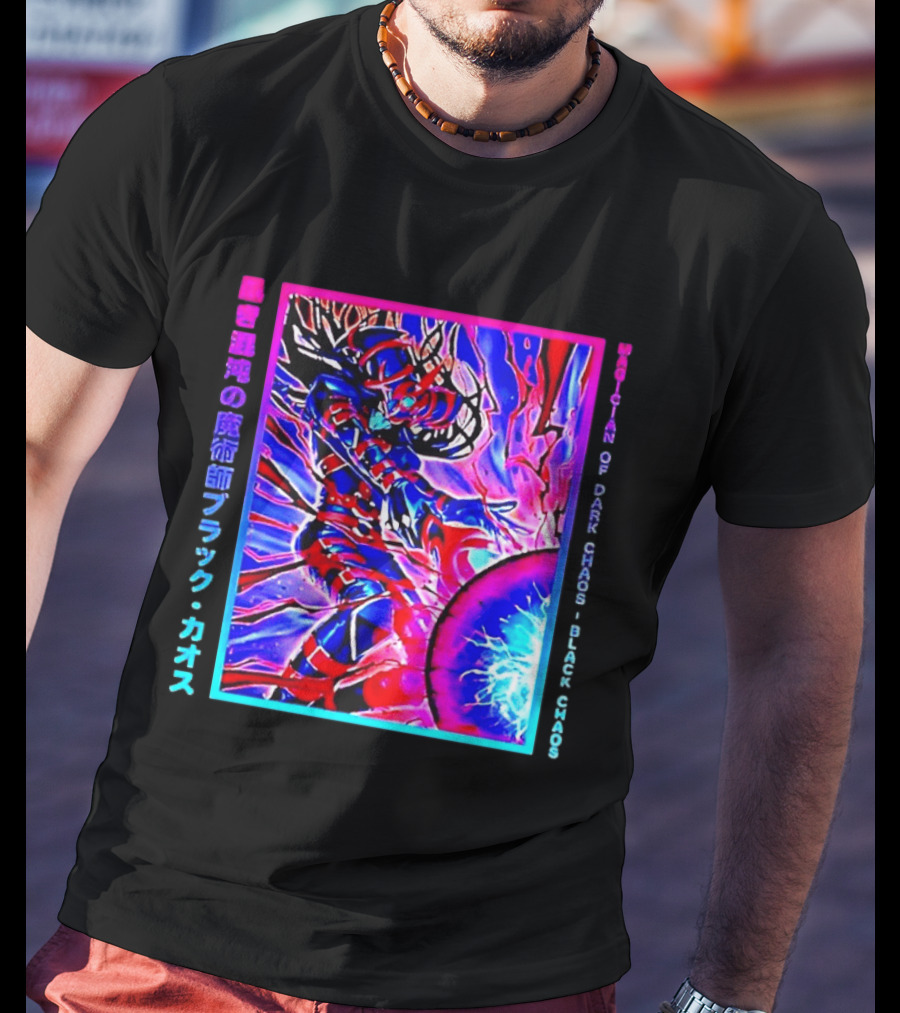 Officila Magician Of Dark Chaos Black Chaos Vaporwave Anime Yugioh T-Shirt