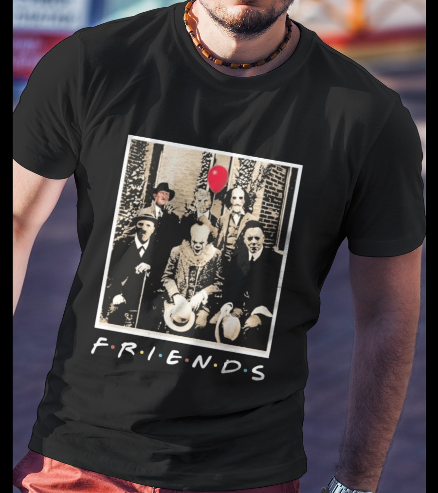 FRIENDS Original Horror Characters With Balloon Theme 2026 T-Shirt