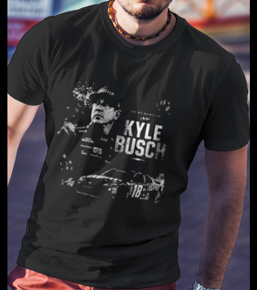 In Memory Of Kyle Busch 2026 NASCAR Racing Driver With Car T-Shirt