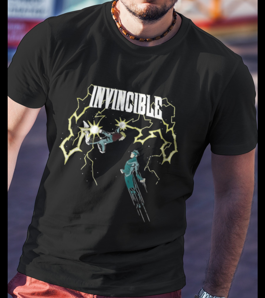 Invincible Vs Powerplex Lightning Battle T-Shirt