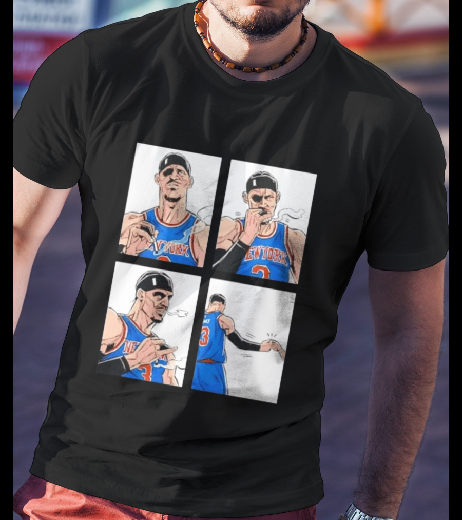 New York Knicks Number 3 Smoking Gesture Josh Hart Moment T-Shirt