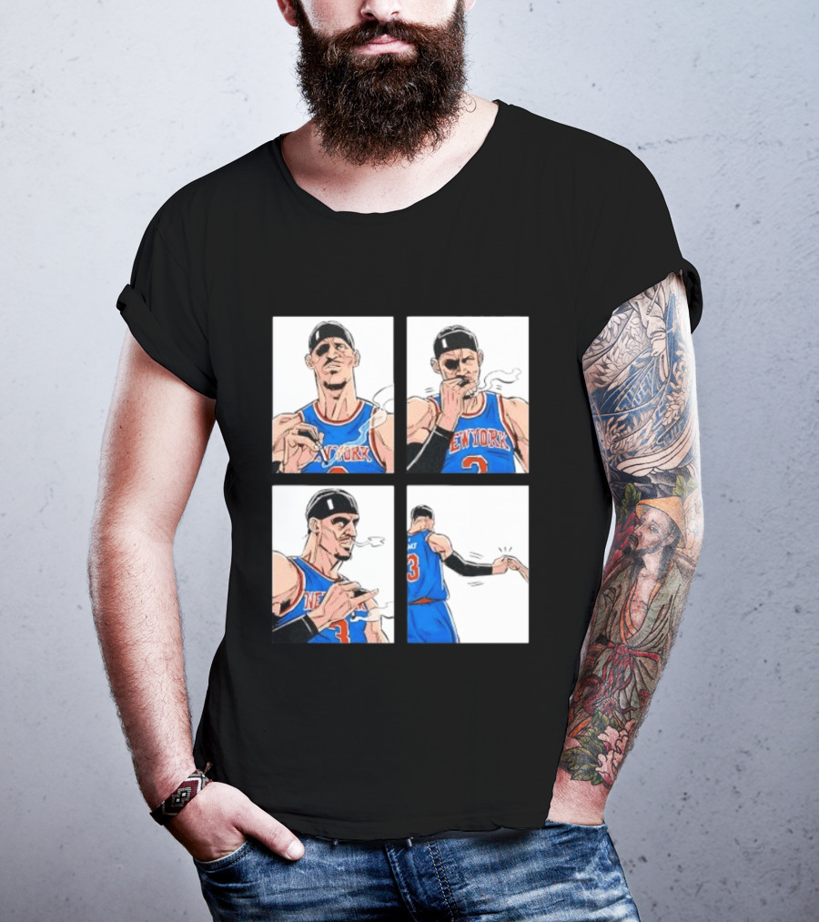 New York Knicks Number 3 Smoking Gesture Josh Hart Moment T-Shirt