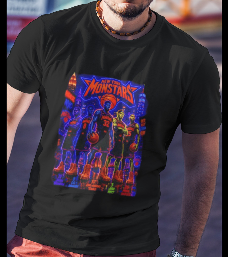 New York Monstars Space Jam Knicks Basketball T-Shirt