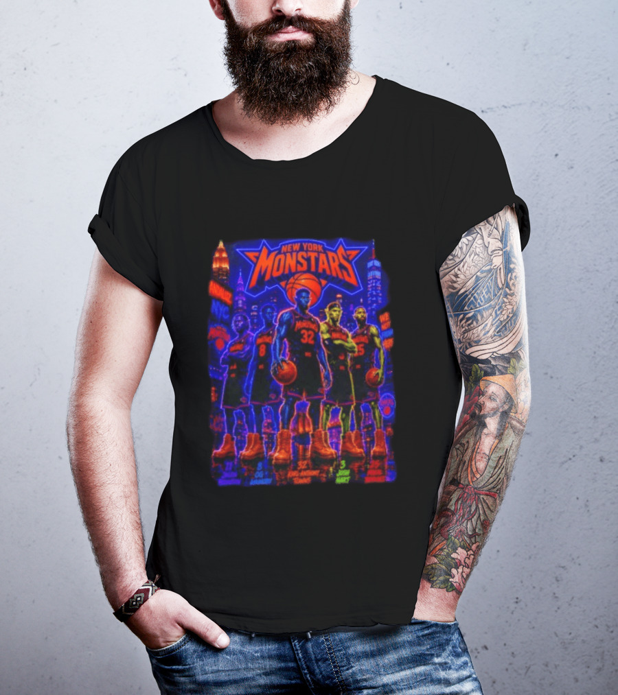 New York Monstars Space Jam Knicks Basketball T-Shirt