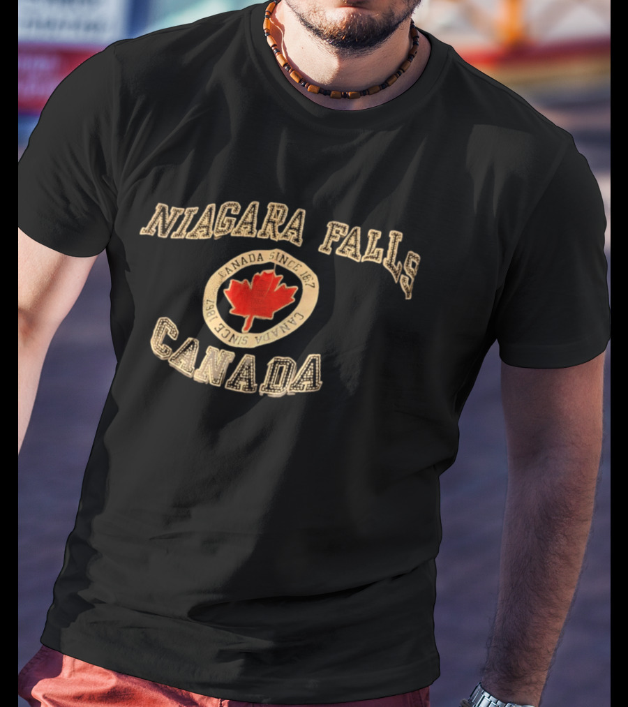 Niagara Falls Canada Maple Leaf Since 1867 Vintage Stitched T-Shirt