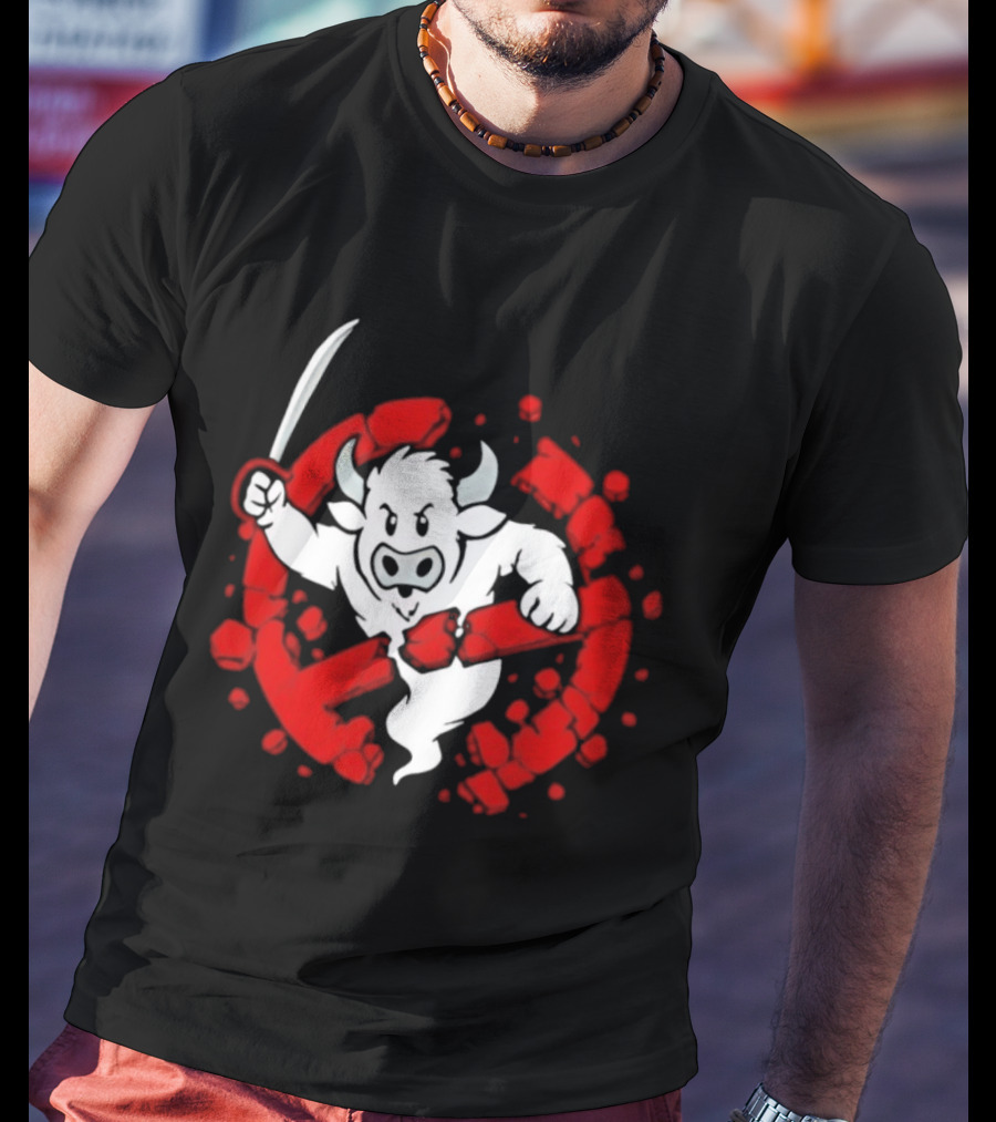 Buffalo Ghostbusters Crossed Out Ghost Red Circle T-Shirt