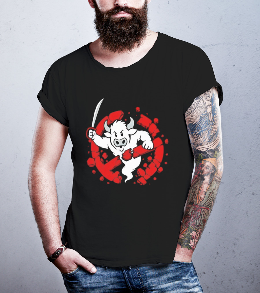 Buffalo Ghostbusters Crossed Out Ghost Red Circle T-Shirt